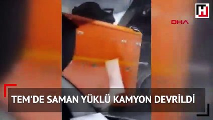 TEM otoyolunu kapatan kaza