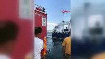 Çanakkale-Eceabat feribotunda çıkan yangın korkuttu
