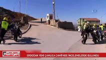 Cumhurbaşkanı Erdoğan yeni Çamlıca Camii'nde incelemelerde bulundu