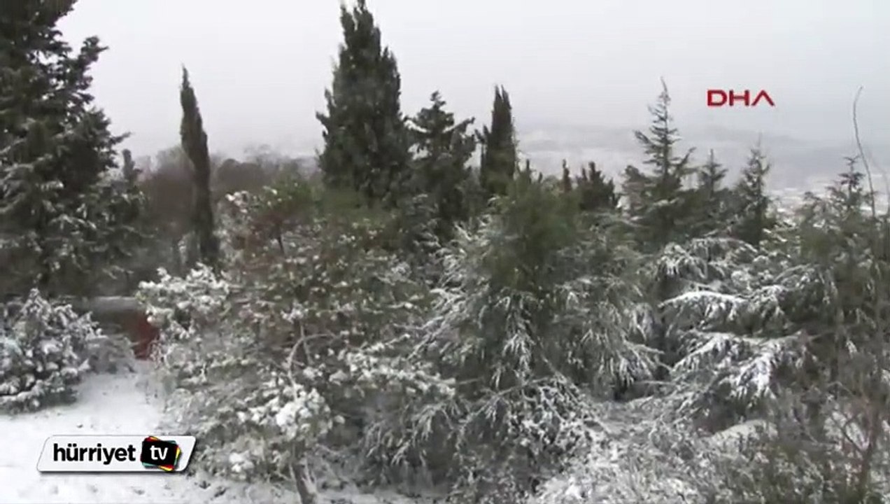 Çamlıca'da kar manzarası