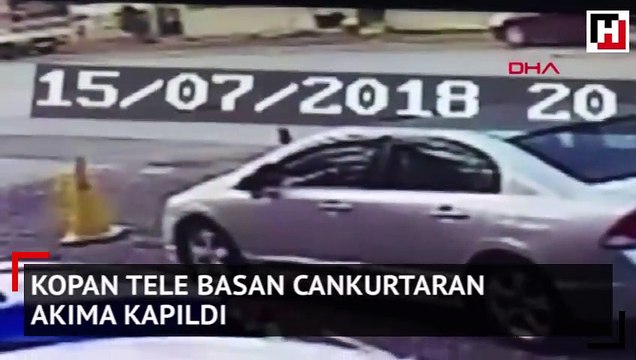 Kopan tele basan cankurtaran akıma kapıldı