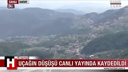 UÇAĞIN DÜŞME ANI CANLI YAYINDA GÖRÜNTÜLENDİ