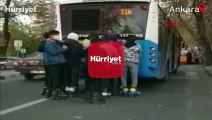 Patenli gençlerin tehlikeli oyunu kamerada