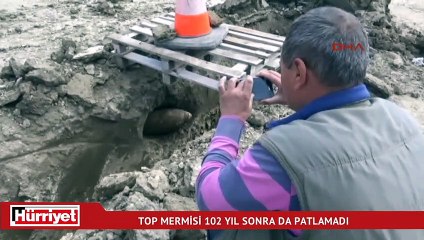 Gelibolu'da bulunan top mermisi 102 yıl sonra da patlamadı
