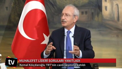 Kılıçdaroğlu, TRT'nin canlı yayınında soruları yanıtladı