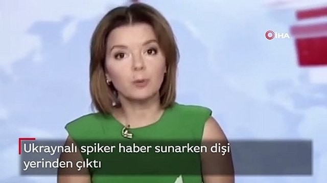 Ukraynalı spiker haber sunarken dişi yerinden çıktı