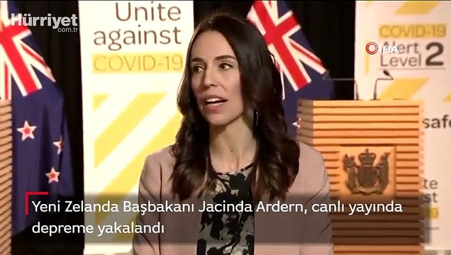 Yeni Zelanda Başbakanı Ardern, canlı yayında depreme böyle yakalandı