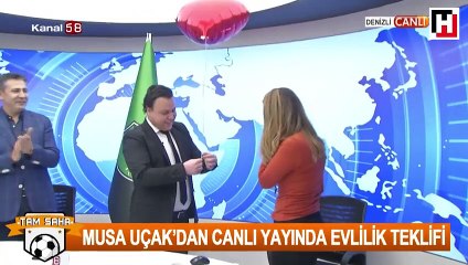 Canlı yayında evlilik teklif etti