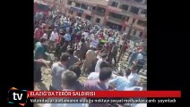 Patlamada oluşan geniş çukur sosyal medyadan yayınlandı