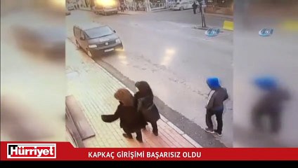 Başarısız kapkaç girişimi kamerada