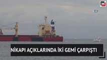 Yenikapı açıklarında iki gemi çarpıştı