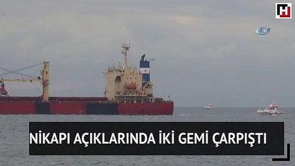 Yenikapı açıklarında iki gemi çarpıştı