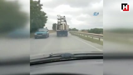 Can güvenliğini hiçe sayan taşıma yöntemi kamerada