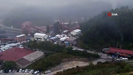 Patlamanın yaşandığı maden, gün aydınlanınca havadan görüntülendi