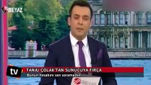 Canlı yayında sunucuya fırça