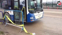 Otobüs, gazi ve avukatlara çarptı