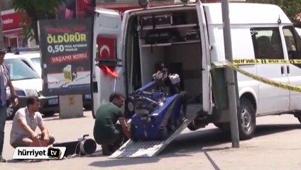 Metro istasyonundaki şüpheli çanta robot yardımı ile patlatıldı