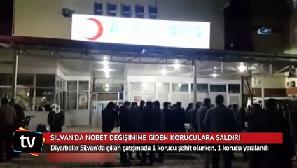 Silvan’da nöbet değişimine giden koruculara saldırı