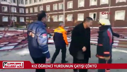Siirt'te kız öğrenci yurdunun çatışı çöktü