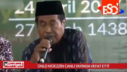  Ünlü müezzin canlı yayında vefat etti 