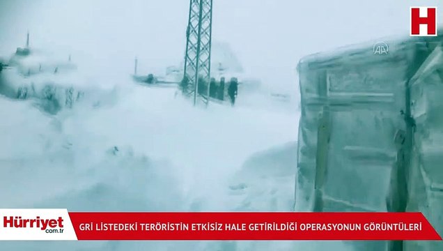 Gri kategorideki teröristin etkisiz hale getirildiği operasyonun görüntüleri