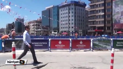 Taksim Meydanı çatladı!