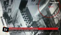 İşyerindeki çekiçli soygun kamerada
