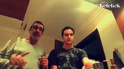 Cem Özer, oğlu Osman Nejat'a nasıl traş olacağını öğretti