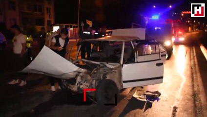 Polisin 'dur' ihtarına uymadı, taksi ile çapıştı 