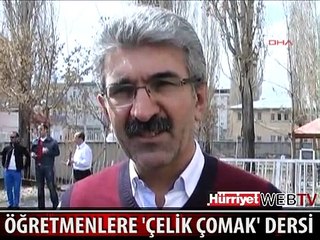 ÖĞRETMENLER ÇELİK ÇOMAK OYNAMAYI ÖĞRENİYORLAR