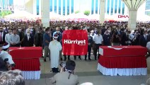 Şehit düşen pilot Samet Üstüner ve polis memuru Mustafa Keskin'e cenaze töreni