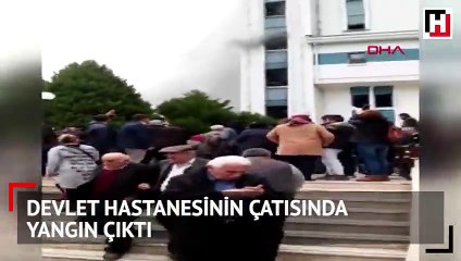 Ordu'da devlet hastanesinin çatısında yangın çıktı