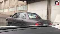 Arabasının sileceği bozulan sürücüden Türk usulü çözüm