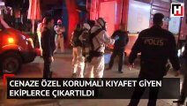 Cenaze özel korumalı kıyafet giyen ekiplerce çıkarıldı