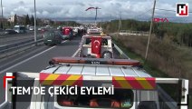 TEM'de çekici eylemi