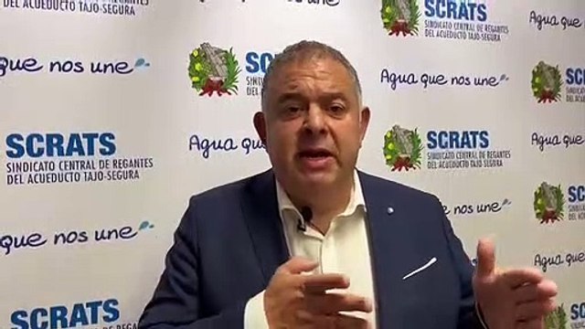 Lucas Jiménez, presidente del Sindicato Central de Regantes Tajo-Segura (Scrats), valorando el último trasvase cero del Ministerio.