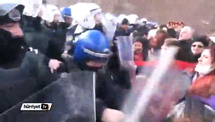 Cerattepe'ye çıkmak isteyenlere polis müdahalesi