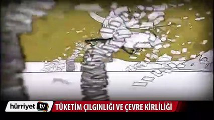 Çizgilerle israf, tüketim çılgınlığı ve çevre kirliliği