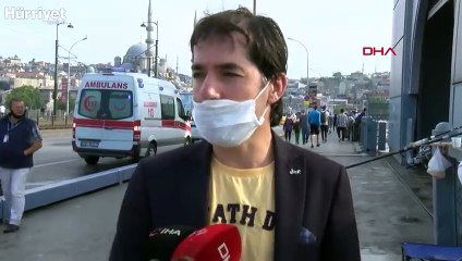 Galata Köprüsü'nün ayaklarında ceset bulundu