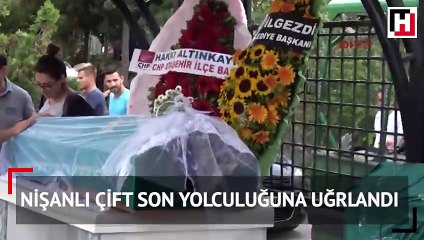 Nişanlı çifte gözyaşlarıyla veda