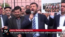 Halk oyunlarını eleştiren müdür yardımcısı okul önünde protesto edildi