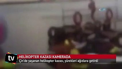 Helikopter kazası saniye saniye kaydedildi