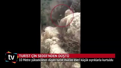 Çin Seddi'ni gezen turist az daha ölüyordu