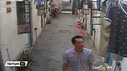 Sapık güvenlik kameralarına böyle yakalandı