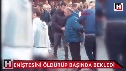 Eniştesini öldürüp başında bekledi