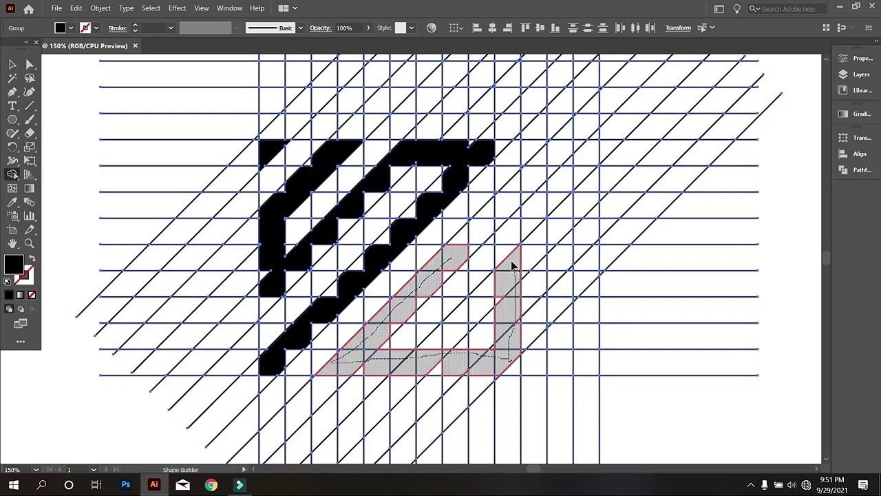 How To Design Your Logo Letters In Any Shape _ Monogram Logo Design _ Adobe Illustrator Tutorials