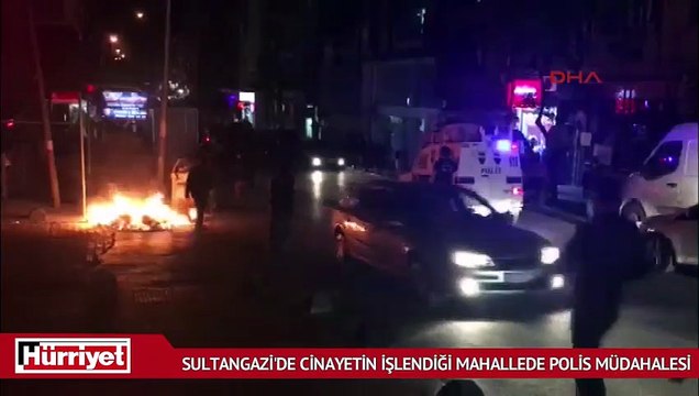 Sultangazi'de cinayetin işlendiği mahallede polis müdahalesi