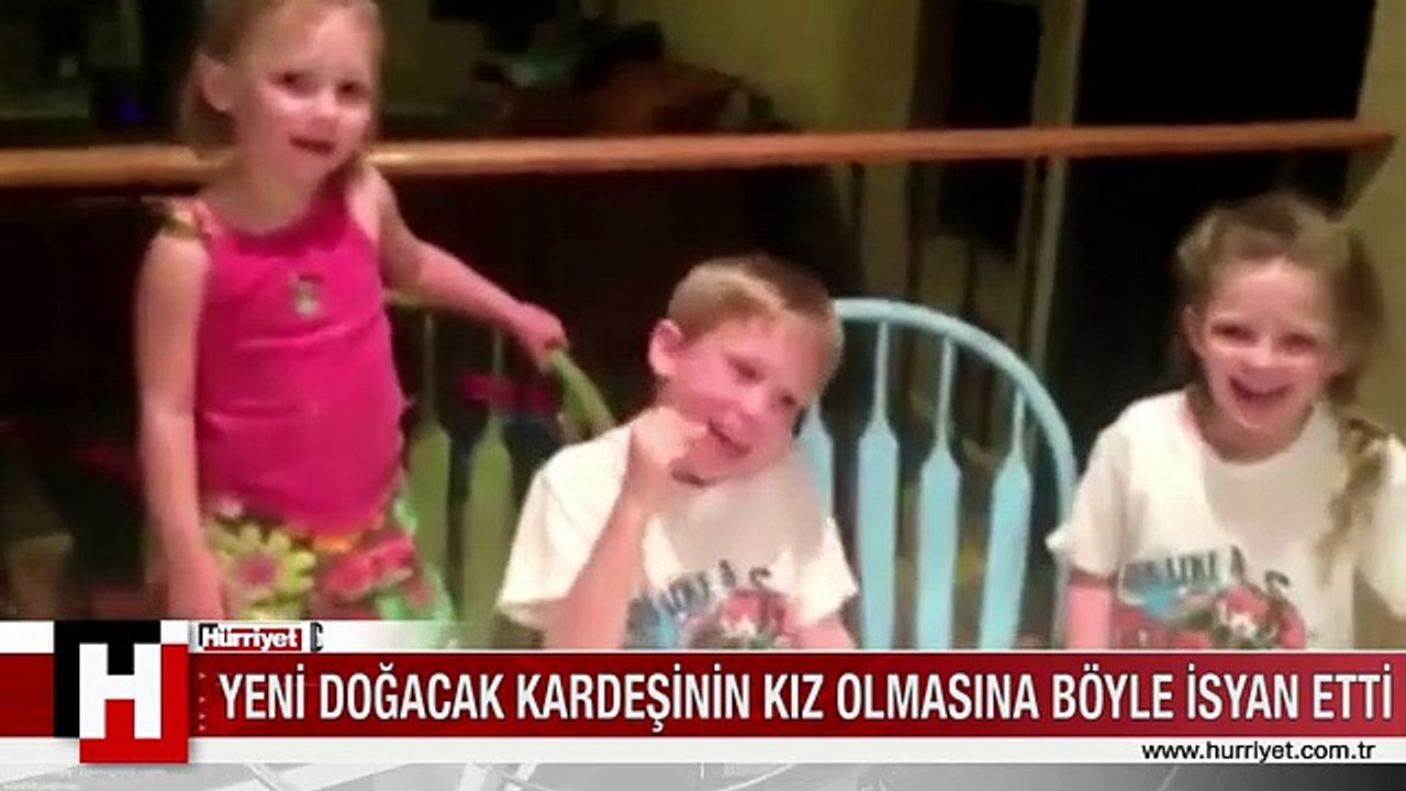Kardeşinin kız olacağını öğrenince böyle isyan etti