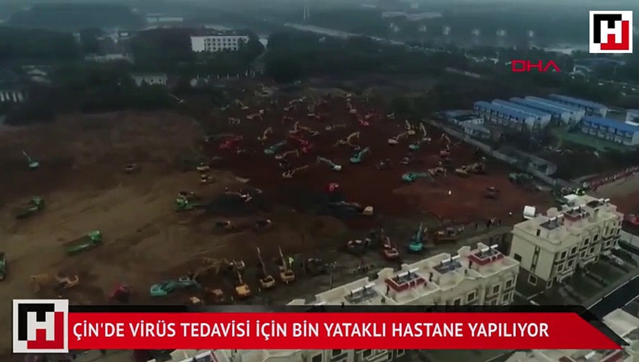 Çin'de virüs tedavisi için bin yataklı hastane yapılıyor
