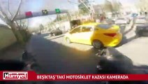 Motosiklet kazası kask kamerasında